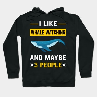 3 People Whale Watching Hoodie